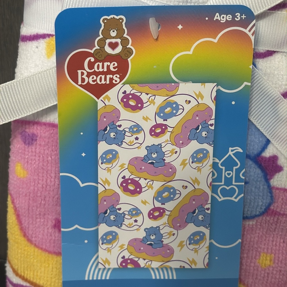 New Care Bears & Donuts White Grumpy Bear Cotton Hand Towels Pack Of 2 - Picture 2 of 9